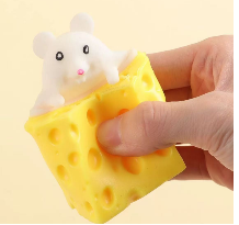 Mouse Cheese Pop Out Squishy Toy