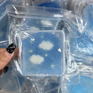 "Frozen Wax Blue Sky Cloud Toast Squishy"
